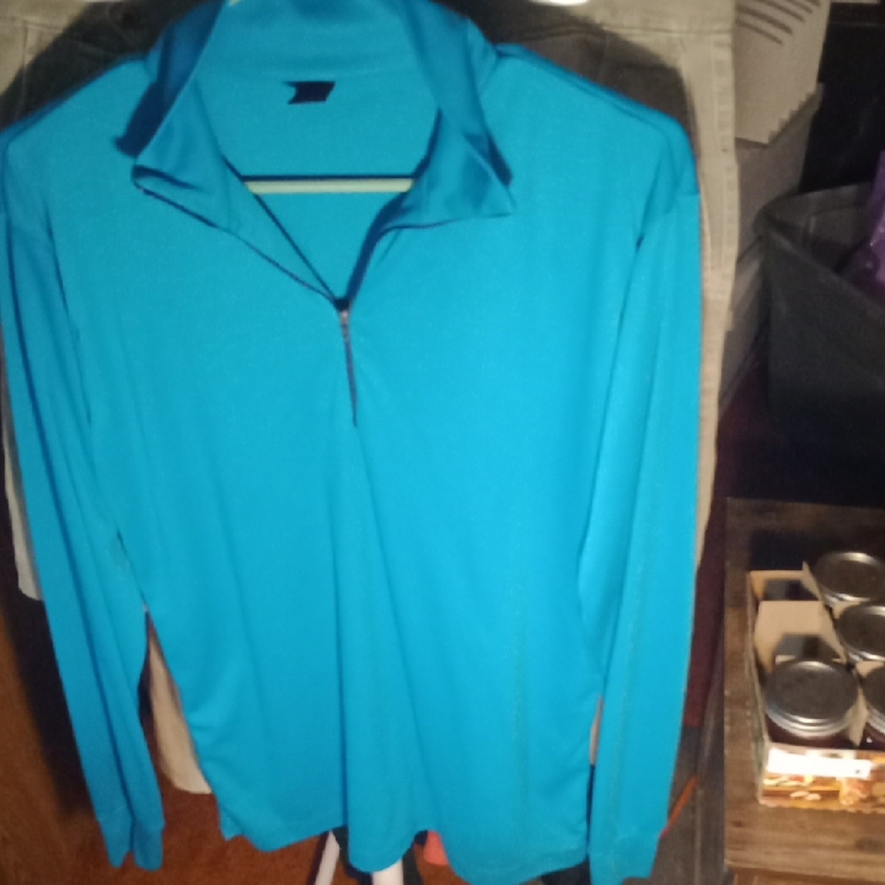 Patagonia Blue Long Sleeve Capilene  Quarter-Zip Shirt